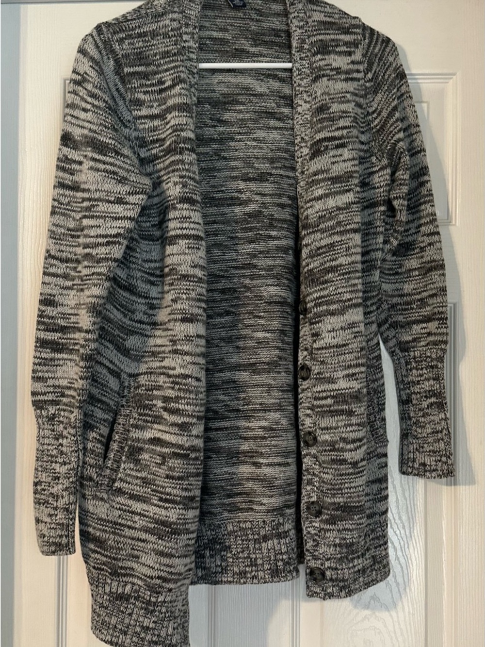GAP Gray Marled Knit Sweater